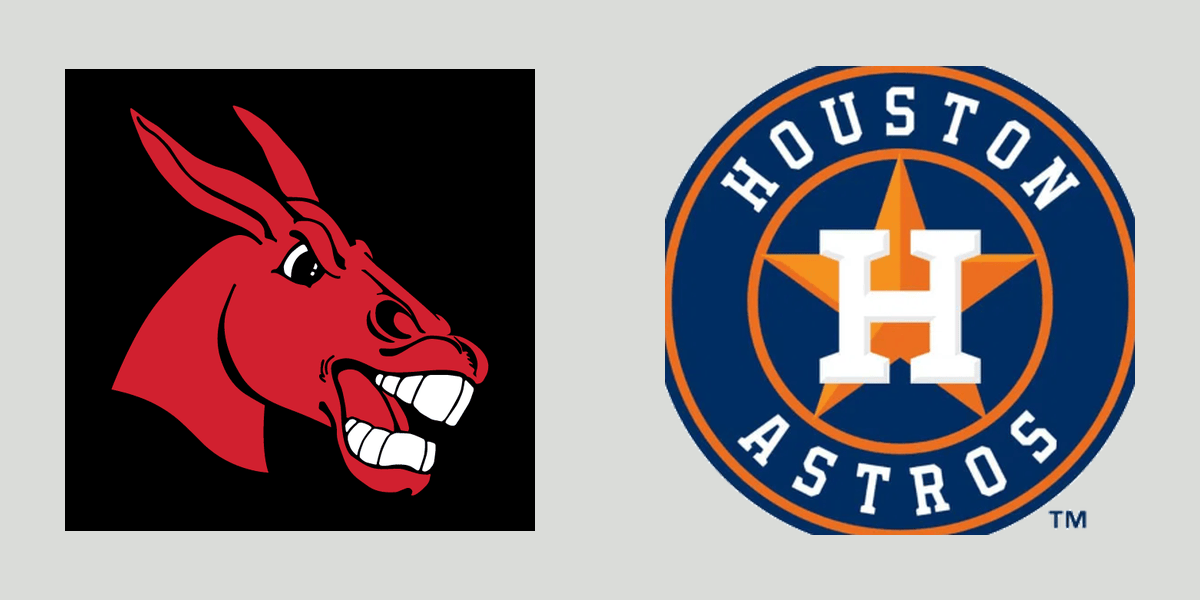 Central Missouri Mules and Houston Astros logos